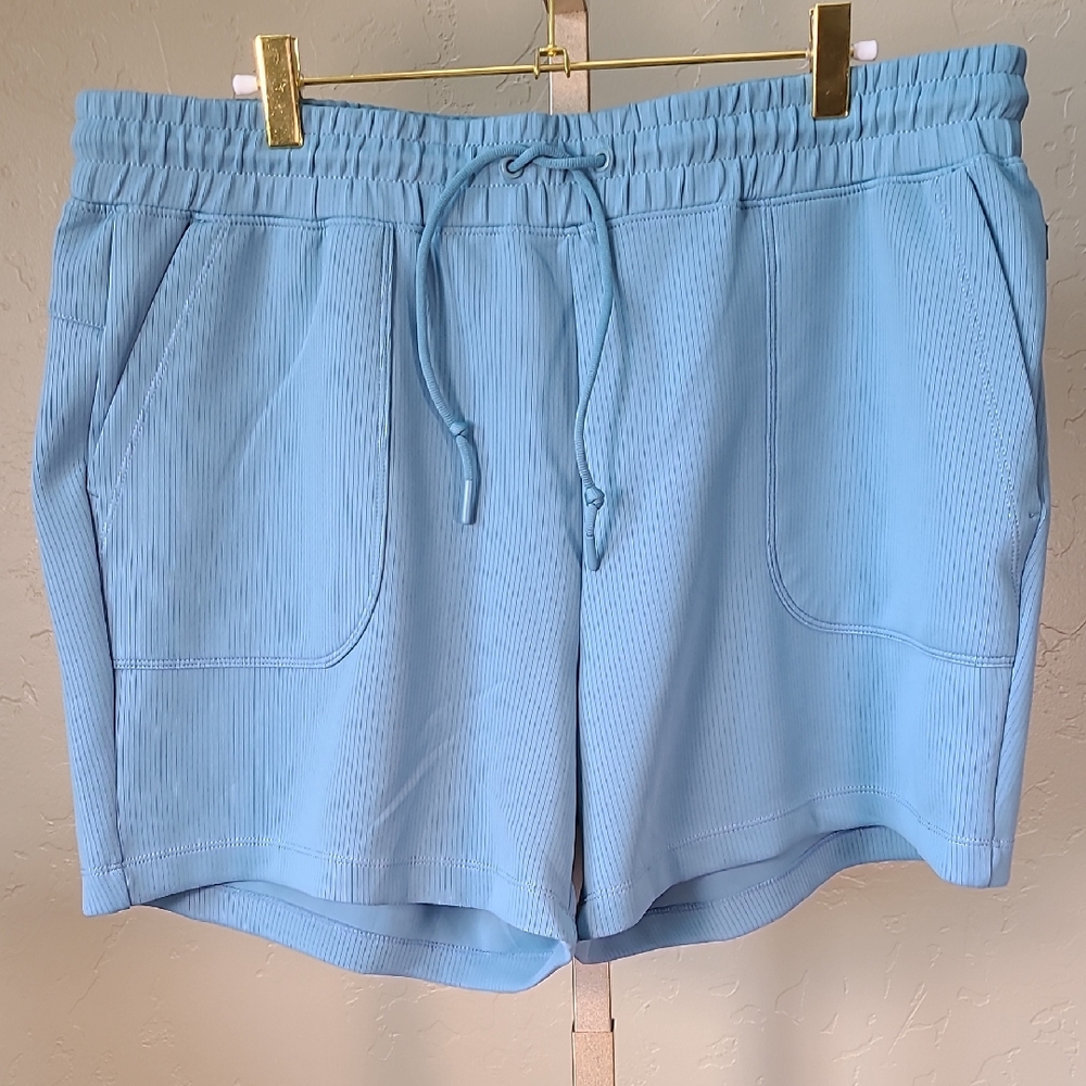 Mondetta Blue Athletic Shorts Lightweight Elastic Tie Waist XL